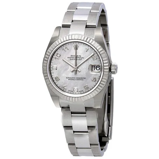 Original Rolex Datejust Lady 31 White Goldust Mother of Pearl Dial Stainless Steel Oyster Bracelet Automatic Watch 178274WGDMADO JMS always Bracelets Original Rolex Datejust Lady 31 White Goldust Mother of Pearl Dial Stainless Steel Oyster Bracelet Automatic Watch 178274WGDMADO JMS always Bracelets