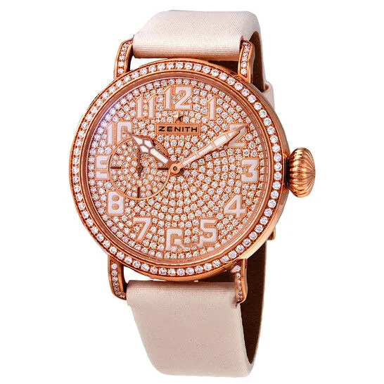 Original Zenith Pilot 18kt Rose Gold Automatic Diamond Dial Ladies Watch 22193168179C732 JMS always Watches Original Zenith Pilot 18kt Rose Gold Automatic Diamond Dial Ladies Watch 22193168179C732 JMS always Watches