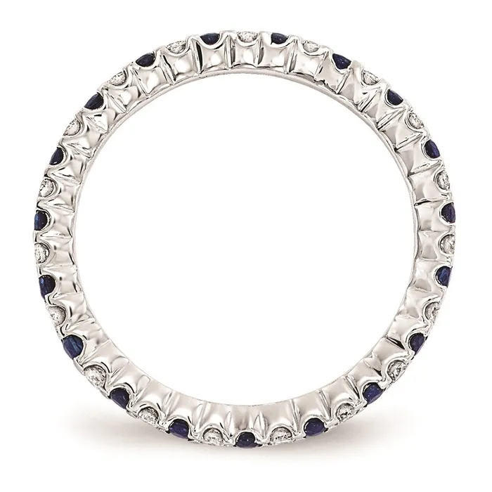 Rings 14k White Gold Real Diamond Sapphire ring Goldia