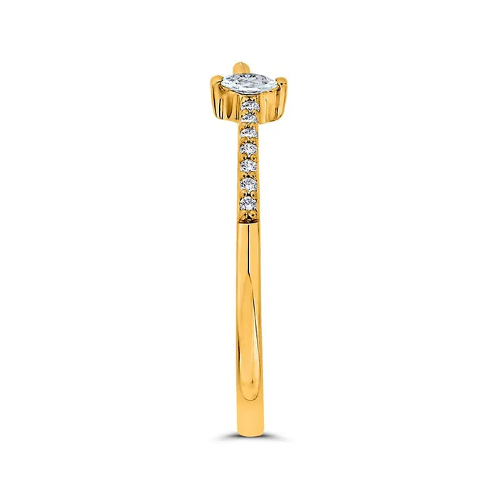 Rings Goldia 017 CT TW Natural Diamond MultiShape Open Ring in Solid 10K Yellow Gold Rings Goldia 017 CT TW Natural Diamond MultiShape Open Ring in Solid 10K Yellow Gold