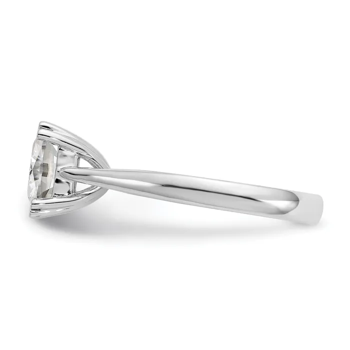 Rings Goldia 175ct CZ Solid Real 14k White Gold Square Solitaire Engagement Ring