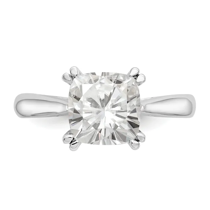 Rings Goldia 175ct CZ Solid Real 14k White Gold Square Solitaire Engagement Ring