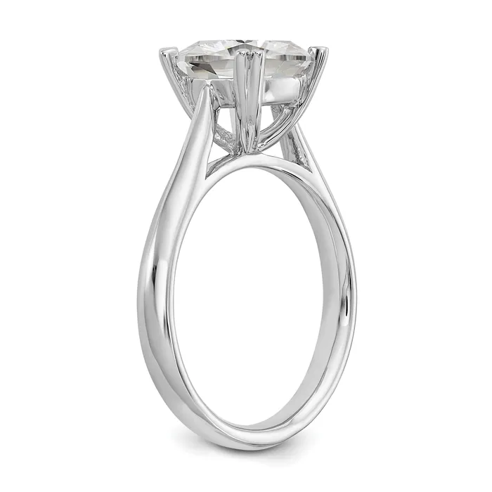 Rings Goldia 175ct CZ Solid Real 14k White Gold Square Solitaire Engagement Ring