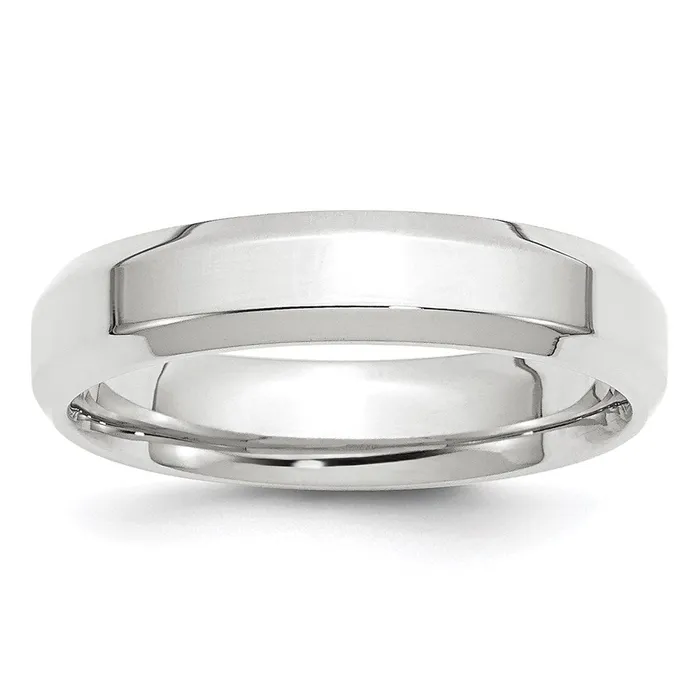 Rings Goldia Solid 10K White Gold 5mm Bevel Edge Comfort Fit MensWomens Wedding Band Ring Size 5 Rings Goldia Solid 10K White Gold 5mm Bevel Edge Comfort Fit MensWomens Wedding Band Ring Size 5
