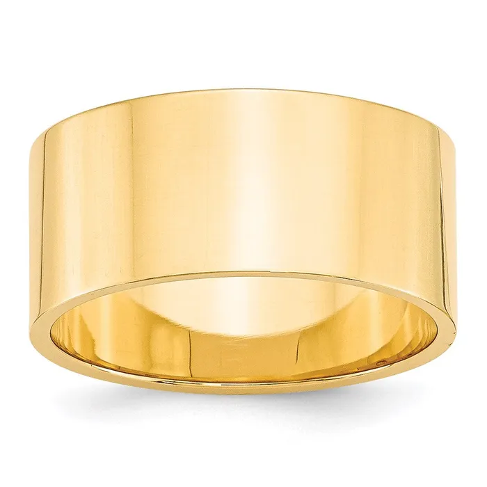 Rings Goldia Solid 10K Yellow Gold 10mm Light Weight Flat MensWomens Wedding Band Ring Size 7 Rings Goldia Solid 10K Yellow Gold 10mm Light Weight Flat MensWomens Wedding Band Ring Size 7