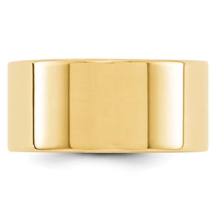 Rings Goldia Solid 10K Yellow Gold 10mm Light Weight Flat MensWomens Wedding Band Ring Size 7