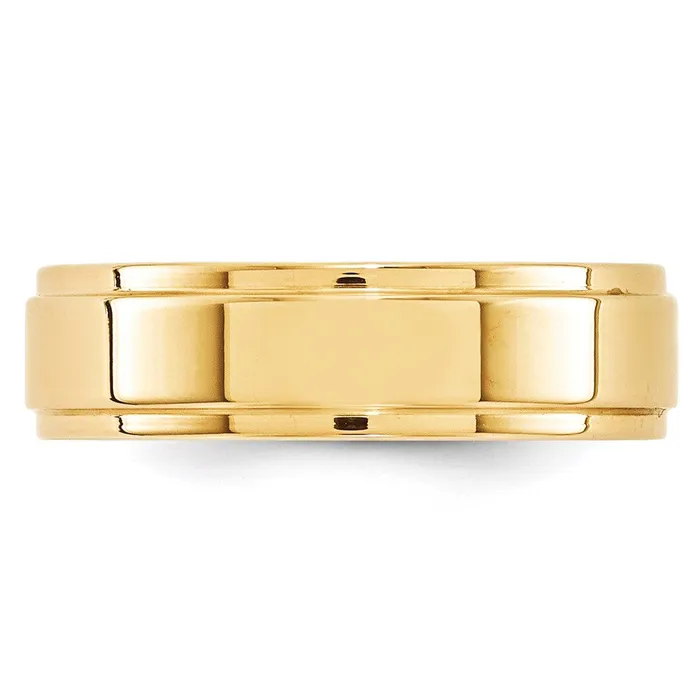 Rings Goldia Solid 10K Yellow Gold 6mm Flat with Step Edge MensWomens Wedding Band Ring Size 105 Rings Goldia Solid 10K Yellow Gold 6mm Flat with Step Edge MensWomens Wedding Band Ring Size 105