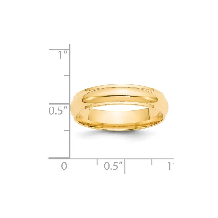 Rings Goldia Solid 18K Yellow Gold 5mm Half Round with Edge MensWomens Wedding Band Ring Size 5 Rings Goldia Solid 18K Yellow Gold 5mm Half Round with Edge MensWomens Wedding Band Ring Size 5