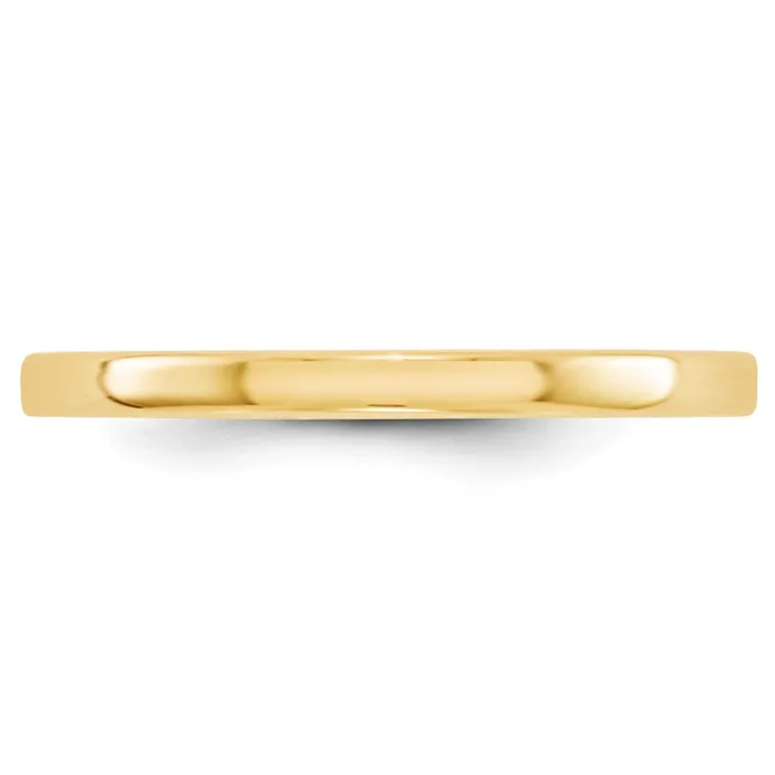Rings Solid 18K Yellow Gold 2mm Light Weight Flat MensWomens Wedding Band Ring Size 9 Goldia