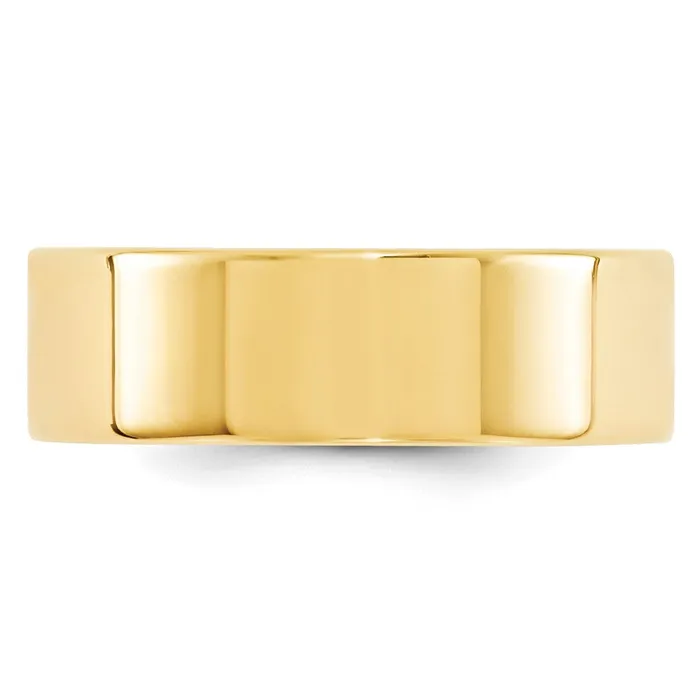 Solid 14K Yellow Gold 7mm Standard Flat Comfort Fit MensWomens Wedding Band Ring Size 7 Goldia Rings Solid 14K Yellow Gold 7mm Standard Flat Comfort Fit MensWomens Wedding Band Ring Size 7 Goldia Rings