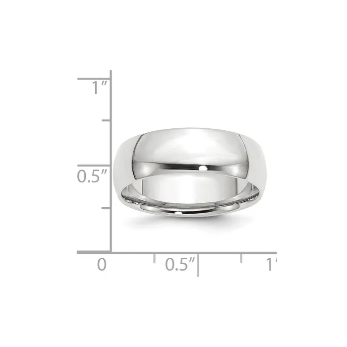 Solid 18K White Gold 7mm Light Weight Comfort Fit MensWomens Wedding Band Ring Size 12 Goldia Rings Solid 18K White Gold 7mm Light Weight Comfort Fit MensWomens Wedding Band Ring Size 12 Goldia Rings