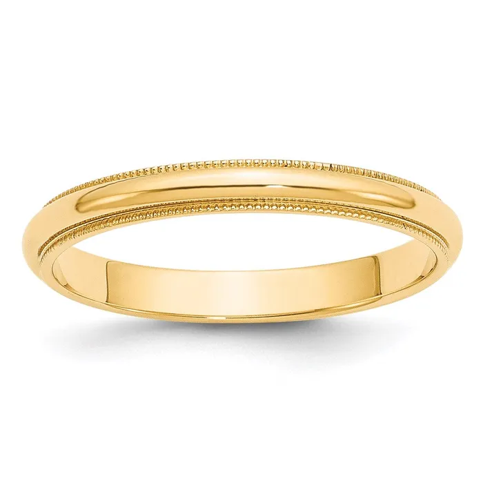Solid 18K Yellow Gold 3mm Milgrain HalfRound Wedding MensWomens Wedding Band Ring Size 5 Goldia Rings Solid 18K Yellow Gold 3mm Milgrain HalfRound Wedding MensWomens Wedding Band Ring Size 5 Goldia Rings