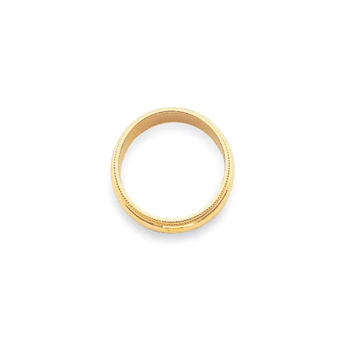 Solid 18K Yellow Gold 3mm Milgrain HalfRound Wedding MensWomens Wedding Band Ring Size 5 Goldia Rings Solid 18K Yellow Gold 3mm Milgrain HalfRound Wedding MensWomens Wedding Band Ring Size 5 Goldia Rings