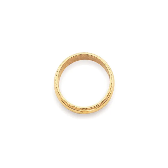Solid 18K Yellow Gold 3mm Milgrain HalfRound Wedding MensWomens Wedding Band Ring Size 5 Goldia Rings Solid 18K Yellow Gold 3mm Milgrain HalfRound Wedding MensWomens Wedding Band Ring Size 5 Goldia Rings