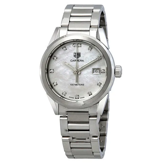 Watches Original Tag Heuer Carrera Diamond Mother of Pearl Dial Ladies Watch WBG1312BA0758 JMS always Watches Original Tag Heuer Carrera Diamond Mother of Pearl Dial Ladies Watch WBG1312BA0758 JMS always