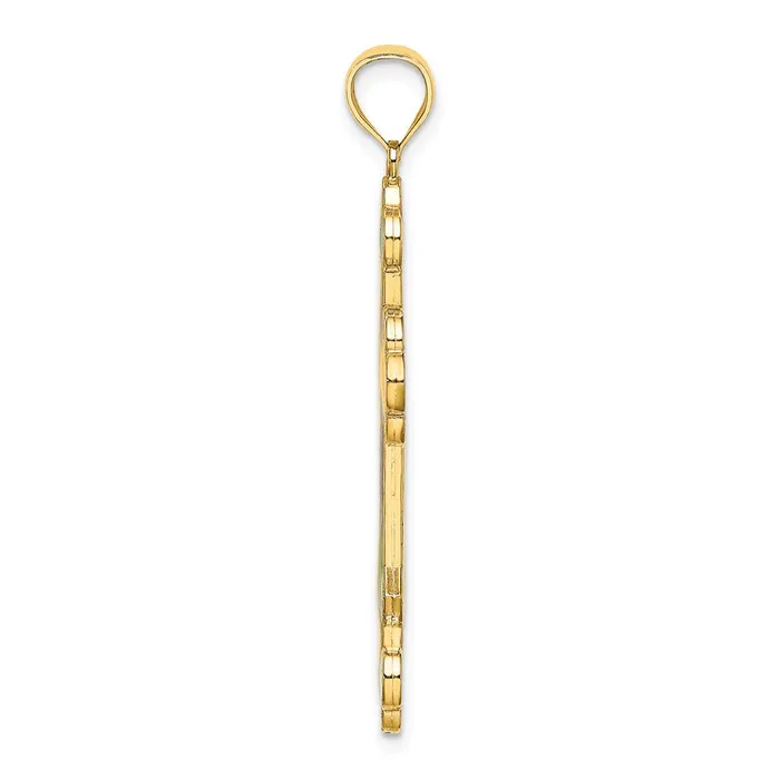 14K Multi Color Enameled Cross Charm TreasureFineJewelers Charm Necklaces