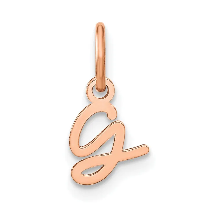 14k Rose Gold Upper case Letter G Initial Charm TreasureFineJewelers Charm Necklaces 14k Rose Gold Upper case Letter G Initial Charm TreasureFineJewelers Charm Necklaces