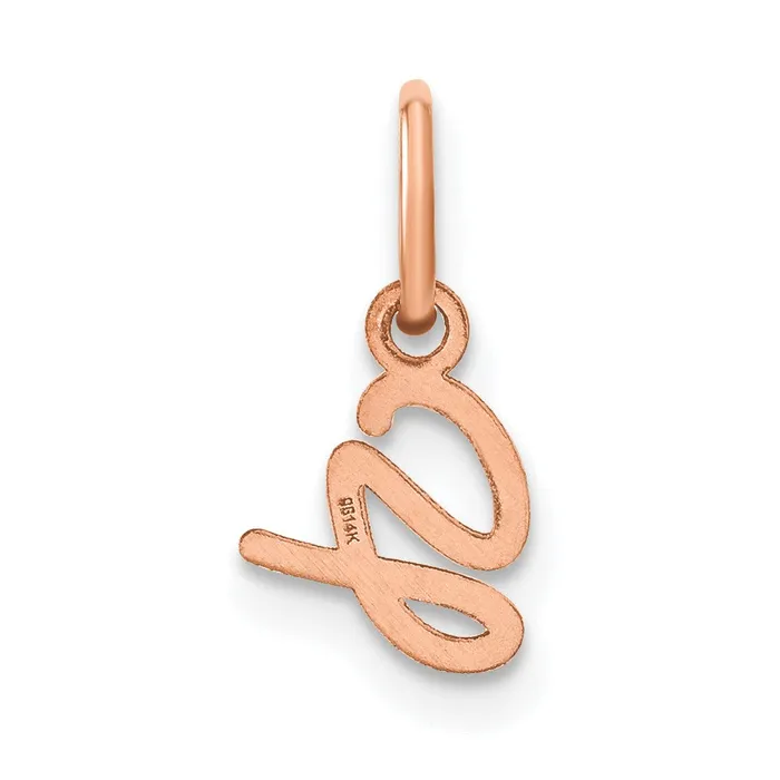 14k Rose Gold Upper case Letter G Initial Charm TreasureFineJewelers Charm Necklaces