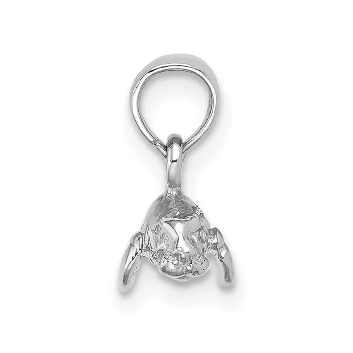 14K White Gold 3D Polished Mini Manatee Charm TreasureFineJewelers Charm Necklaces