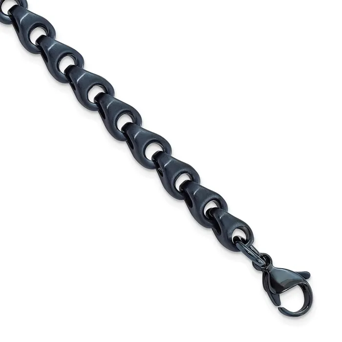 Bracelets TreasureFineJewelers Chisel Stainless Steel Brushed Dark GreyBlue IPplated 575mm 85 inch Bracelet Bracelets TreasureFineJewelers Chisel Stainless Steel Brushed Dark GreyBlue IPplated 575mm 85 inch Bracelet