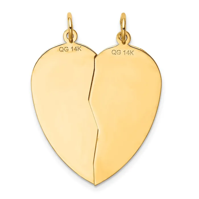 Charm Necklaces 14k Yellow Gold 2piece Mizpah Charm TreasureFineJewelers