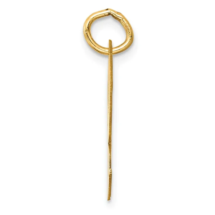Charm Necklaces TreasureFineJewelers 10k Yellow Gold Large Script Letter R Initial Charm