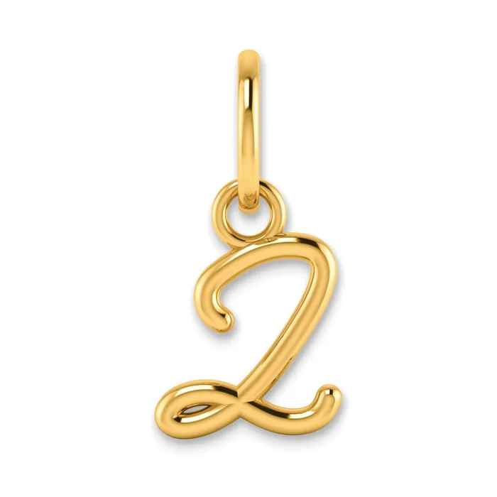 Charm Necklaces TreasureFineJewelers 10k Yellow Gold Upper case Letter Z Initial Charm Charm Necklaces TreasureFineJewelers 10k Yellow Gold Upper case Letter Z Initial Charm