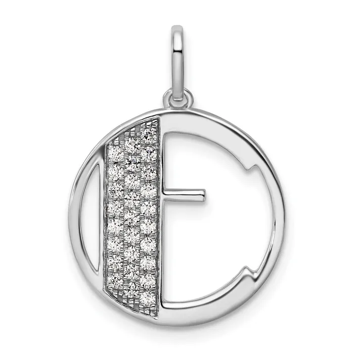 Charm Necklaces TreasureFineJewelers 14K White Gold Gatsby Diamond Initial E Charm Charm Necklaces TreasureFineJewelers 14K White Gold Gatsby Diamond Initial E Charm