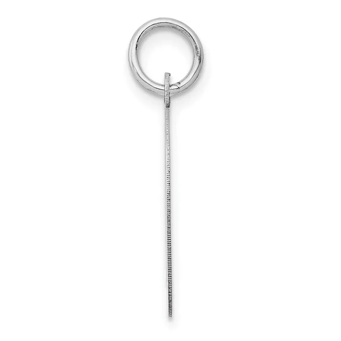 Charm Necklaces TreasureFineJewelers 14k White Gold Large Script Letter D Initial Charm