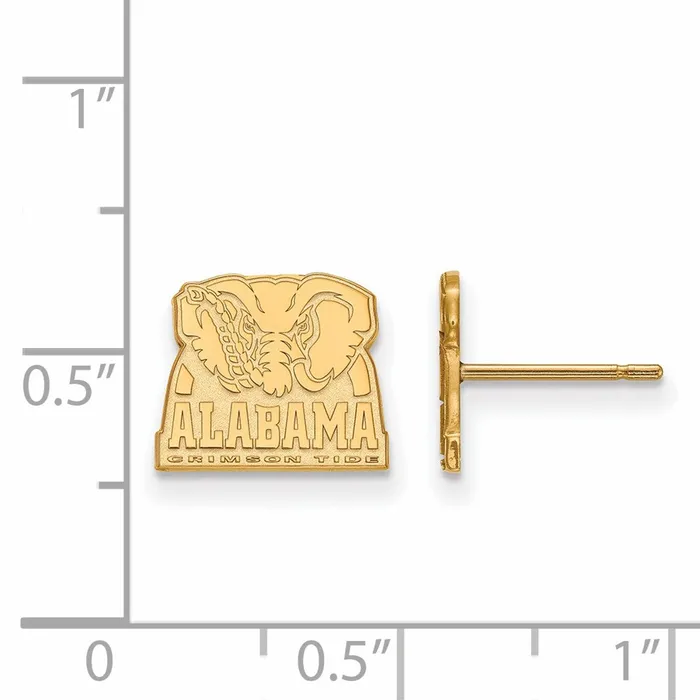 Earrings 10k Gold University of Alabama XS Post Earrings TreasureFineJewelers