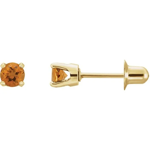 Earrings TreasureFineJewelers 14K Yellow Gold Natural Citrine Earrings