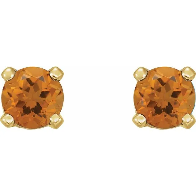 Earrings TreasureFineJewelers 14K Yellow Gold Natural Citrine Earrings