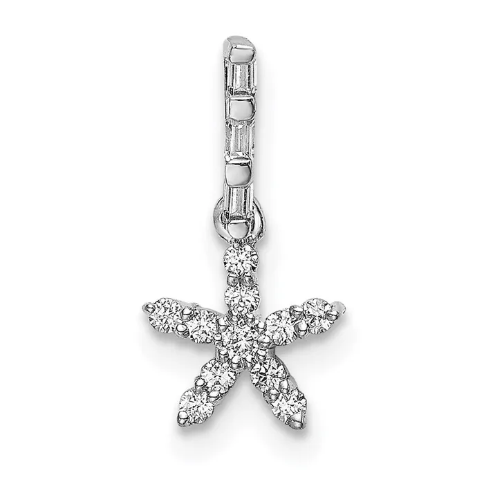 Necklaces 14k White Gold Diamond Star Pendant TreasureFineJewelers