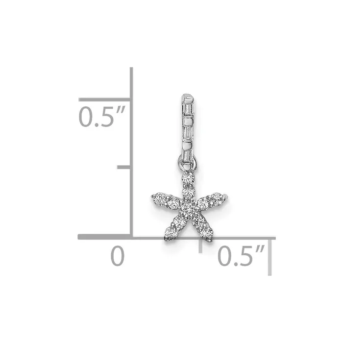 Necklaces 14k White Gold Diamond Star Pendant TreasureFineJewelers