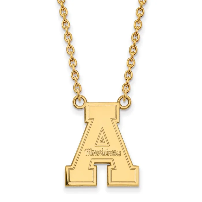 Necklaces 14K Yellow Gold Appalachian State University Large Pendant with Necklace TreasureFineJewelers Necklaces 14K Yellow Gold Appalachian State University Large Pendant with Necklace TreasureFineJewelers
