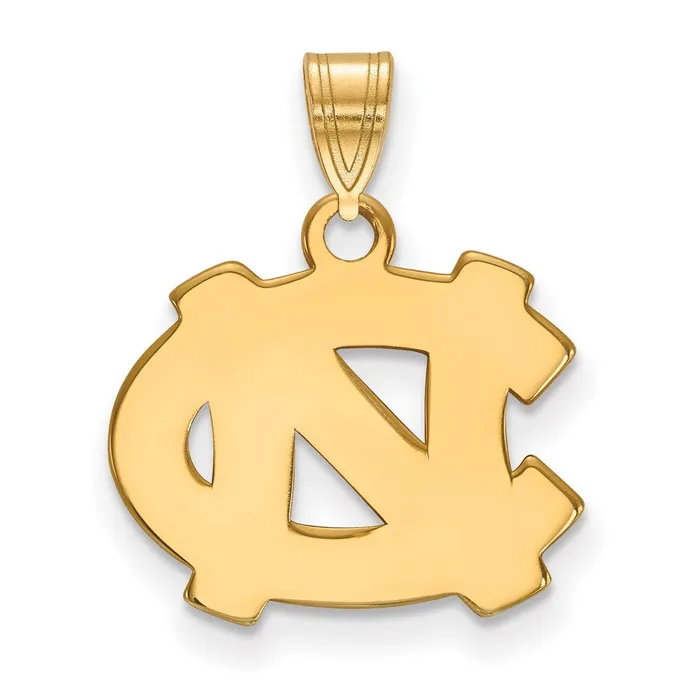 Necklaces Sterling Silver Goldplated University of North Carolina NC Small Pendant TreasureFineJewelers Necklaces Sterling Silver Goldplated University of North Carolina NC Small Pendant TreasureFineJewelers