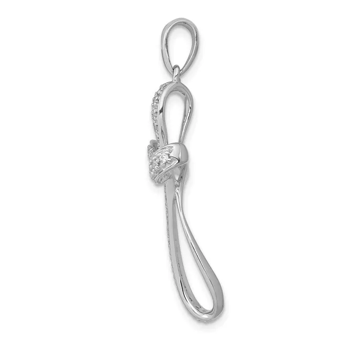 Necklaces TreasureFineJewelers 14k White Gold 15ct Diamond Cross Pendant