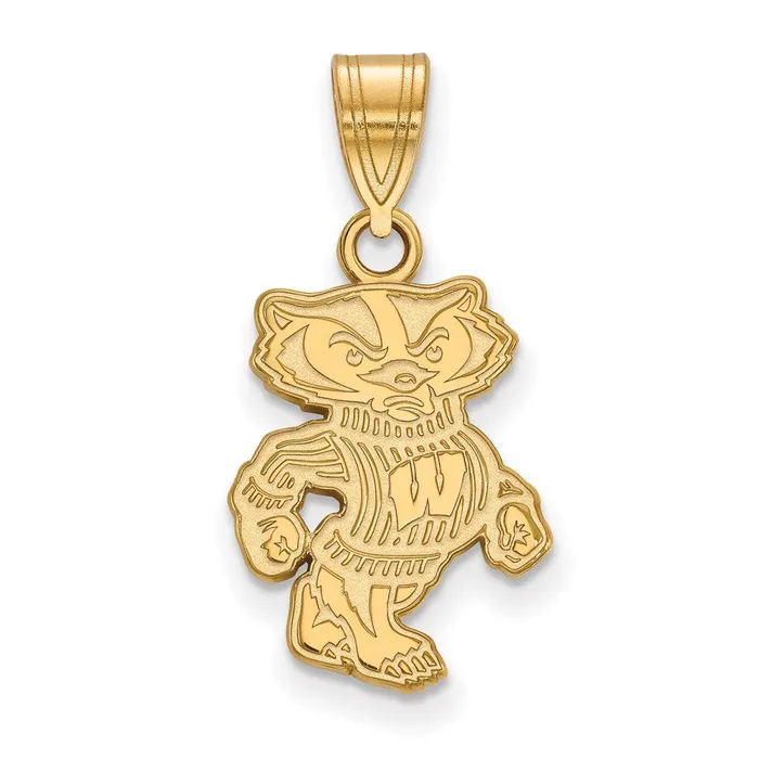 Necklaces TreasureFineJewelers 14K Yellow Gold University of Wisconsin Medium Pendant Necklaces TreasureFineJewelers 14K Yellow Gold University of Wisconsin Medium Pendant