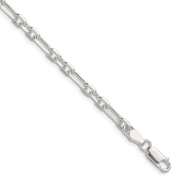 Necklaces TreasureFineJewelers Sterling Silver DC 45mm 3 Short Plus 1 Long Cable Link Chain Necklaces TreasureFineJewelers Sterling Silver DC 45mm 3 Short Plus 1 Long Cable Link Chain