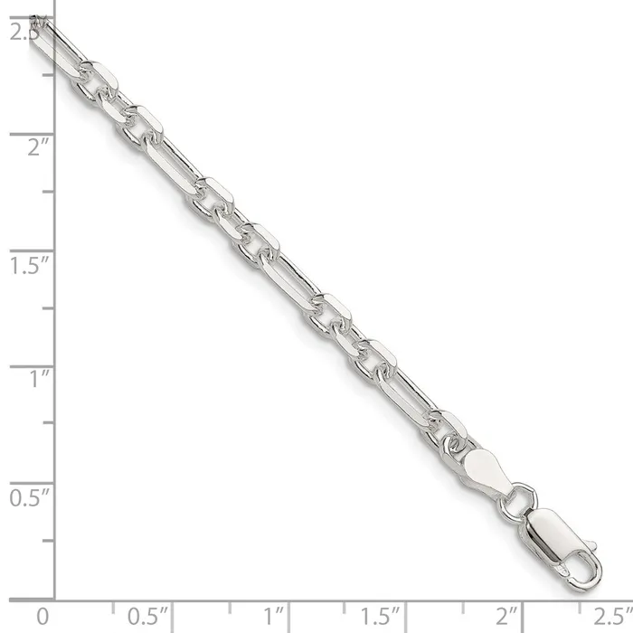 Necklaces TreasureFineJewelers Sterling Silver DC 45mm 3 Short Plus 1 Long Cable Link Chain
