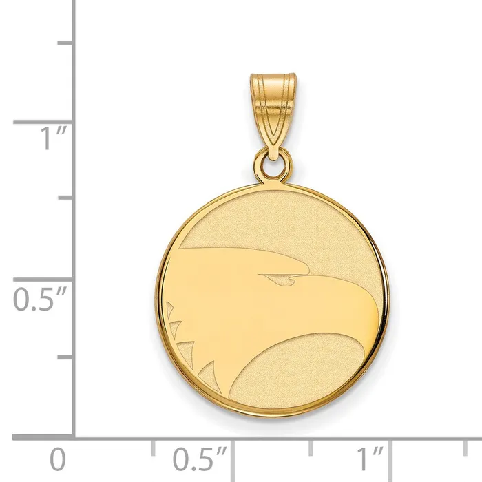 Necklaces TreasureFineJewelers Sterling Silver Goldplated Georgia Southern University Eagle Large Pendant