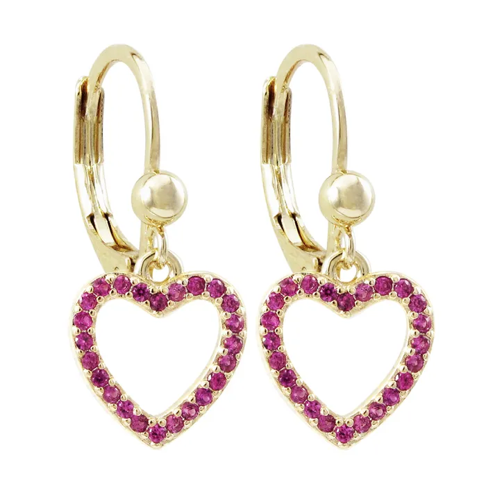 Perfect Piercing Earrings Surgical Steel Medium Open Heart Cz Earrings Perfect Piercing Earrings Surgical Steel Medium Open Heart Cz Earrings