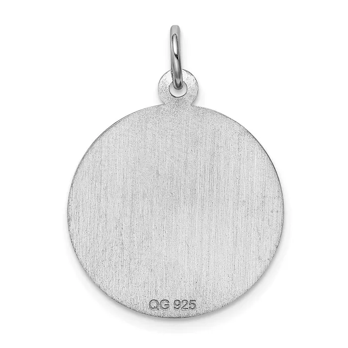 Rings Sterling Silver Rhodiumplated Cross Disc Charm TreasureFineJewelers