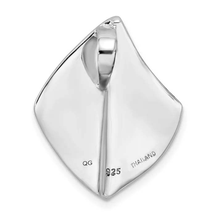 Rings Sterling Silver Rhodiumplated Polished and Brushed Slide TreasureFineJewelers