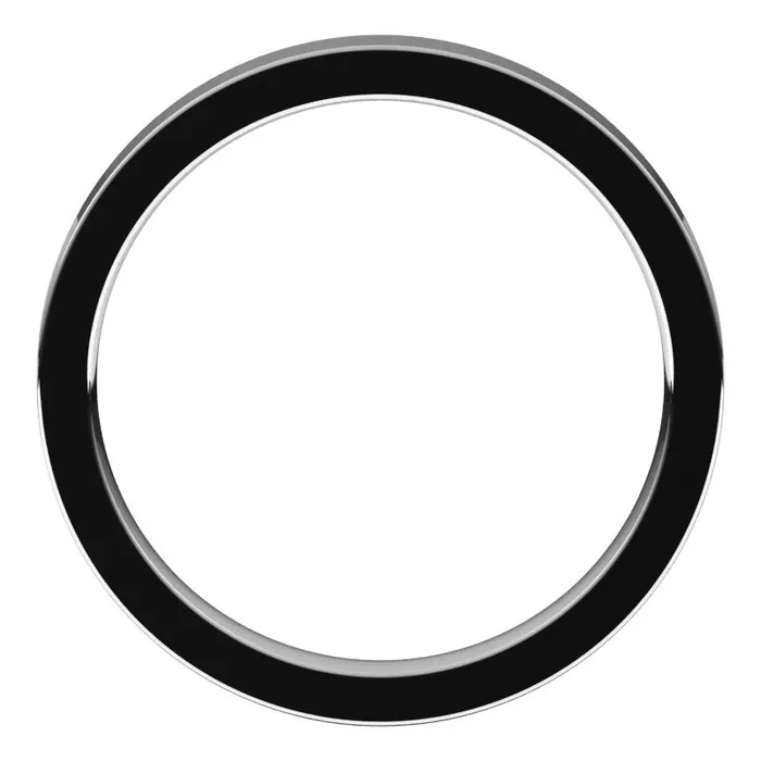 Rings TreasureFineJewelers 10K White Gold 25 mm flat comfort fit Wedding Band