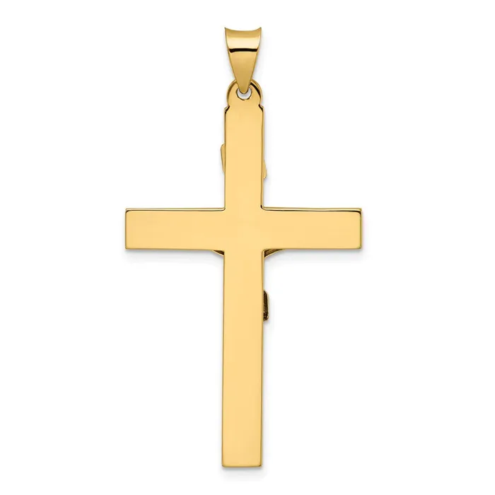 Rings TreasureFineJewelers 14k Twotone Polished Solid INRI Curcifix Cross Pendant