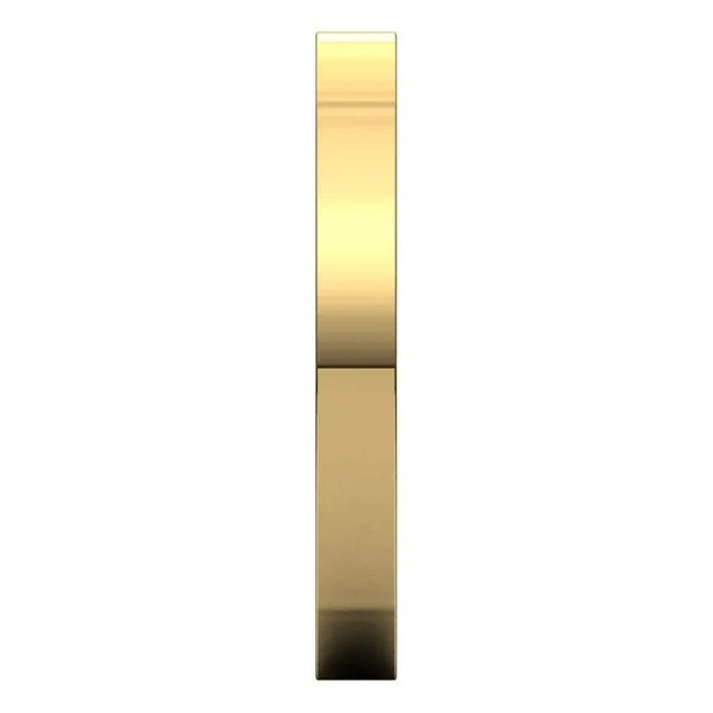 Rings TreasureFineJewelers 14K Yellow Gold 25 mm Square Comfort Fit Wedding Band