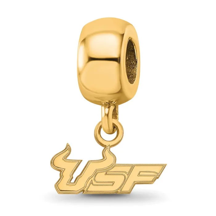 Rings TreasureFineJewelers Sterling Silver Goldplated LogoArt University of South Florida USF Extra Small Dangle Bead Charm Rings TreasureFineJewelers Sterling Silver Goldplated LogoArt University of South Florida USF Extra Small Dangle Bead Charm