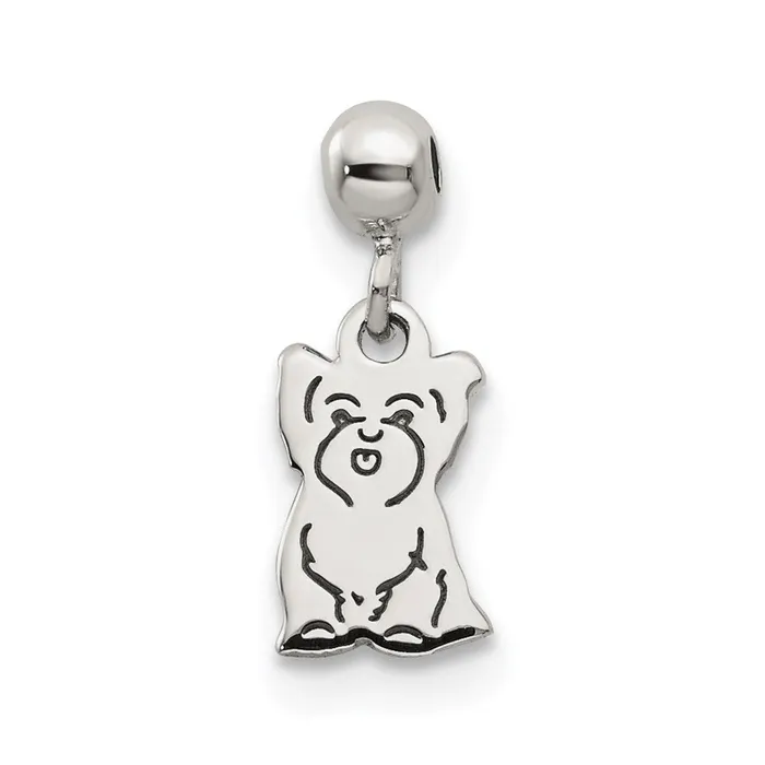 Rings TreasureFineJewelers Sterling Silver Mio Memento Dangle Dog Charm