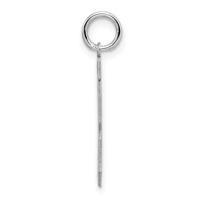 Rings TreasureFineJewelers Sterling SilverRhodiumplated Satin Number 18 Charm